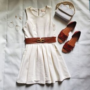 A'Gaci White Belted Dress (M)